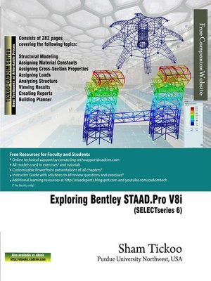 cover image of Exploring Bentley STAAD.Pro V8i (SELECTseries 6)
